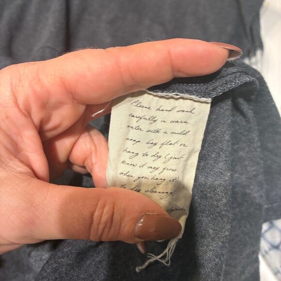 Raquel Allegra Charcoal Gray Long Sleeve Tunic Dress Sz Small - Picture 6 of 9